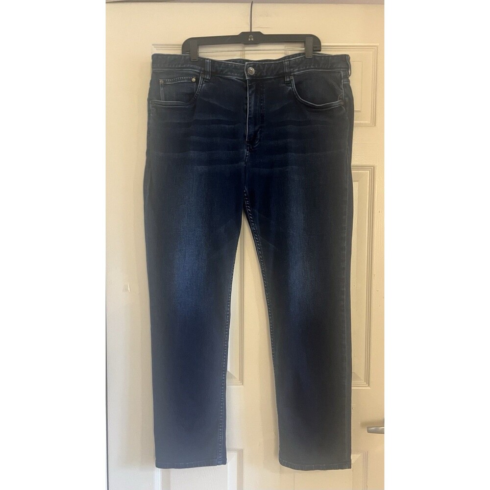 Tommy Bahama Mens 40x32 Jeans Stretch Straight Leg Dark Wash Denim RN86549 EUC